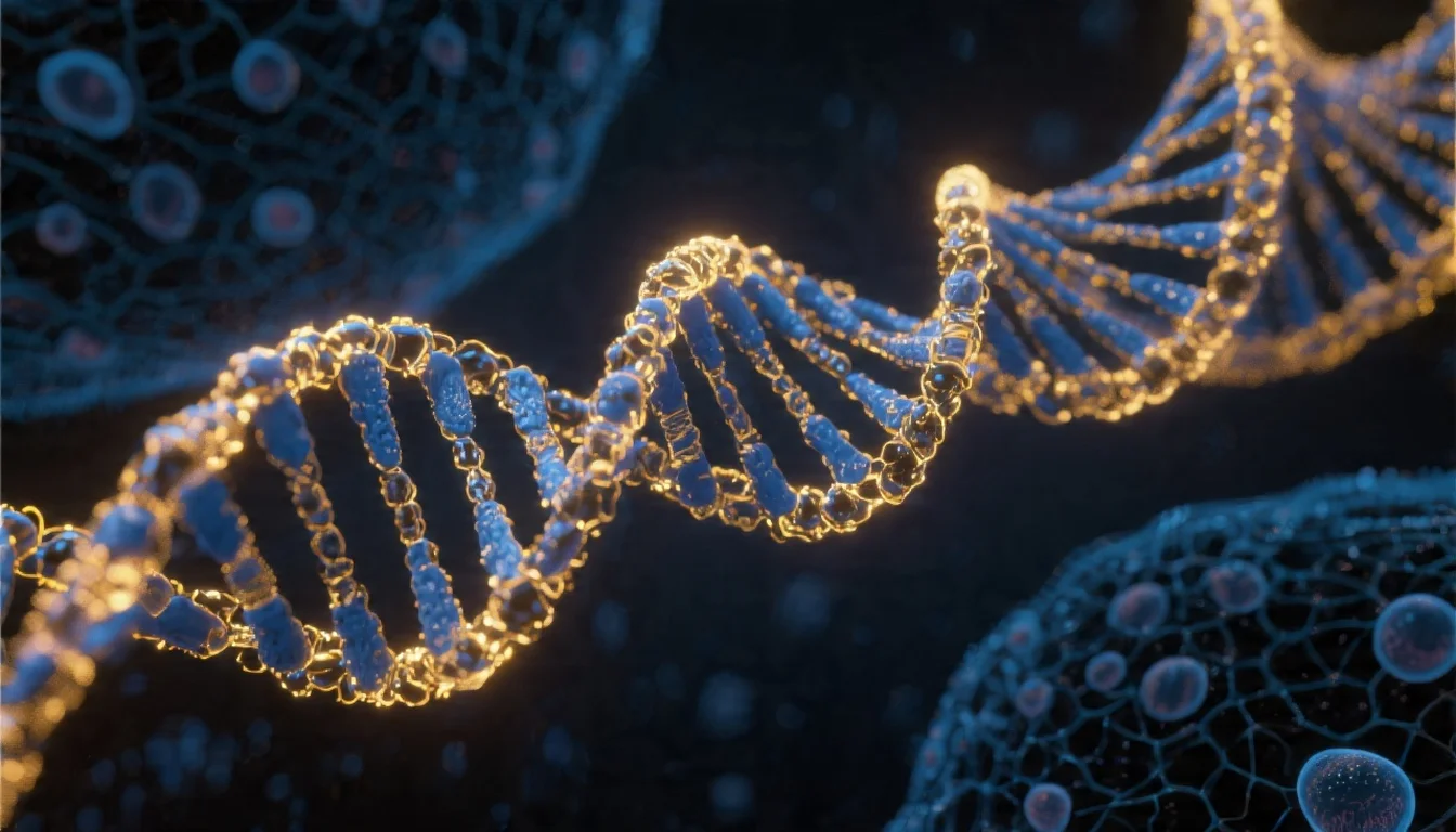 Person reviewing longevity biomarkers and body composition data